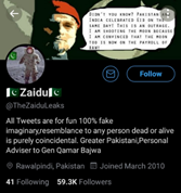 For instance, this Twitter handle is a troll ID with 60K followers. Content uploaded from this handle stayed unverified and was from the protests 2 years back. Propagation of narrative by this handle that police joined TLP against govt was an effort to incite public.