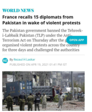 There are countless other examples of uninformed Pakistani netizens becoming prey to disinformation.Not just that, unverifiable news by prominent Indian outlets such as Hindustan Times claimed that France has pulled out 15 diplomats from Pakistan.