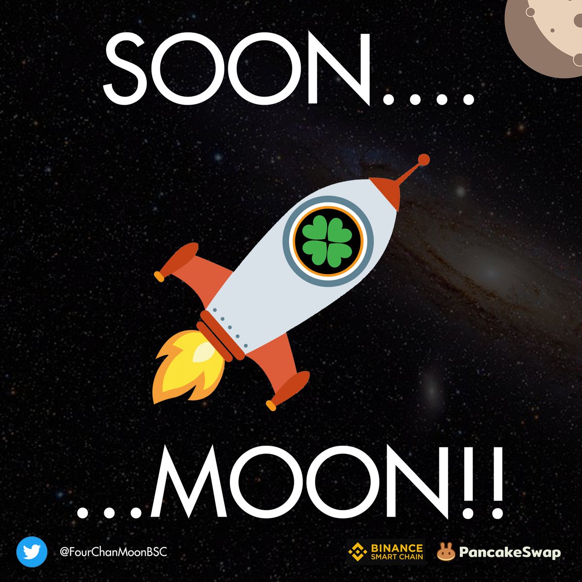 FourChanMoonBSC's tweet photo. Get ready for take off... #BSC #PancakeSwap #FourChanMoon #FCM https://t.co/o6rbC4TiT0