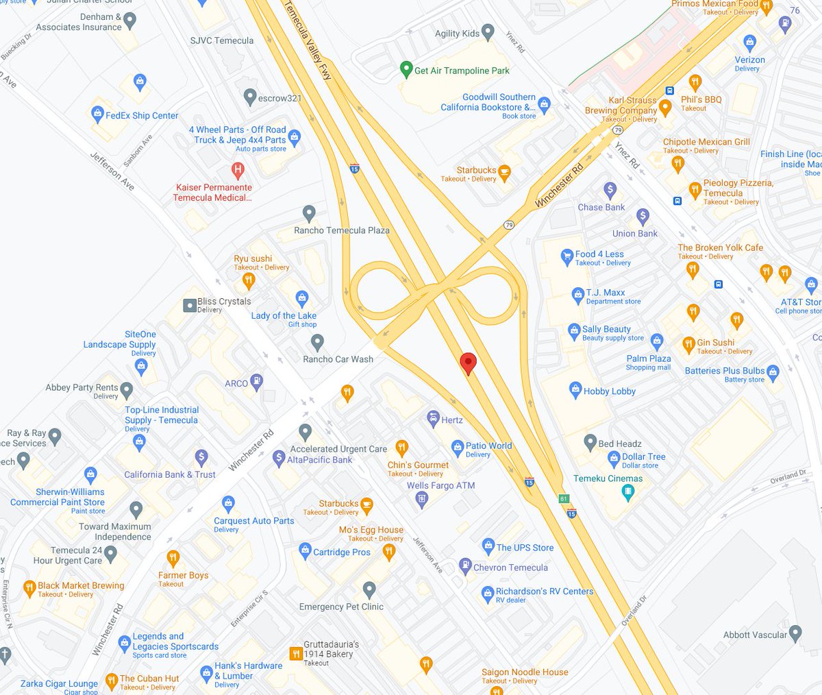 CALFIRERRU's tweet photo. Traffic Collision with Fire in Temecula RPT @ 12:32 P.M. - S/B I 15 S/of Winchester Rd. Firefighters are on scene of a traffic collision w/fire involving a box truck & passenger vehicle. One confirmed fatality. 1 CHIEF OFFICER, 3 ENGINES #InterstateINCIDENT @cityoftemecula https://t.co/3HOJjmOXjI