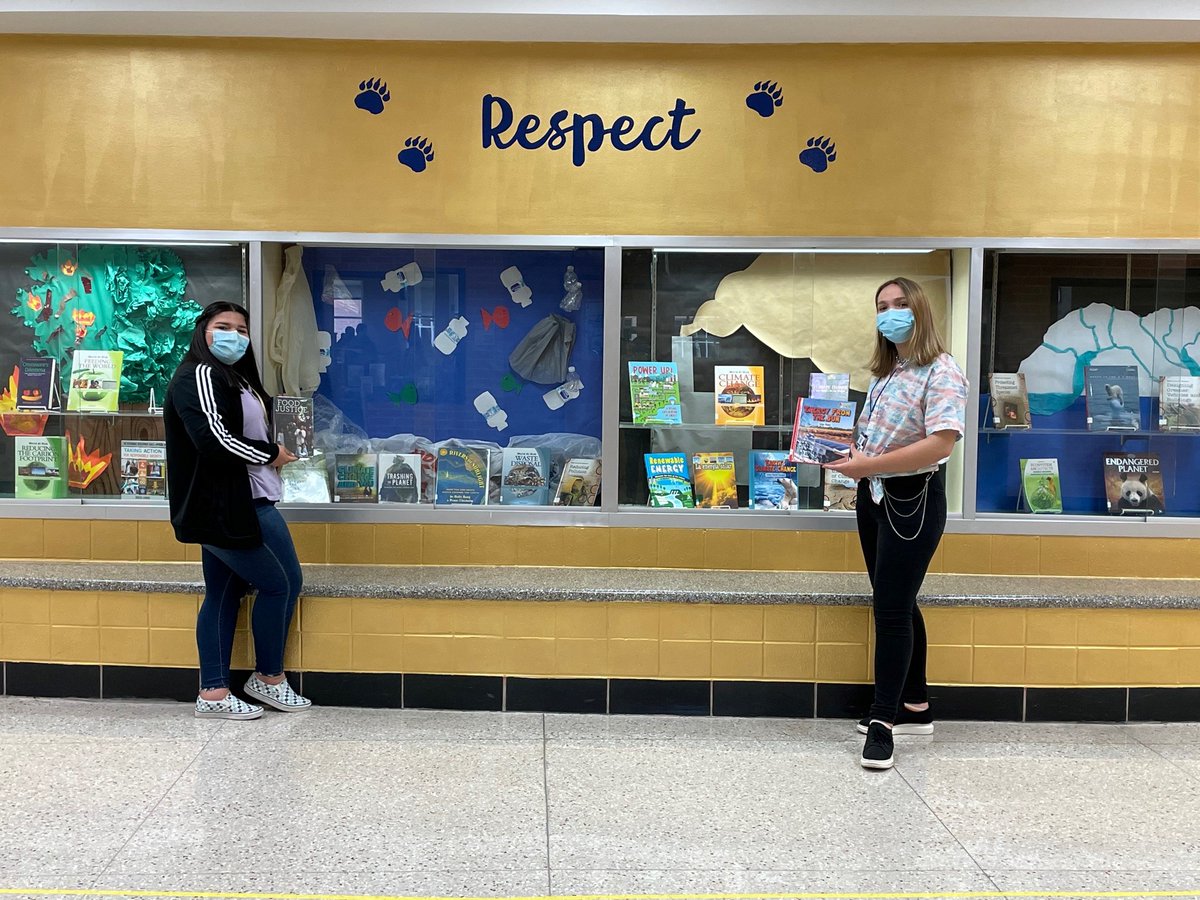 #WeAreWestBriar student-designed display for #EarthDay! It's full of information and ideas for #Respect-ing our home and all the beings that share it with us!