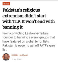 Then ‘endorsement’ of this discourse by the Indian lobby in Pak makes the purpose of this entire disinformation campaign evident. By linking TLP protests with religious extremism, referring Lashkar e Taiba and contextualizing it with FATF’s grey list –Purpose is crystal clear.