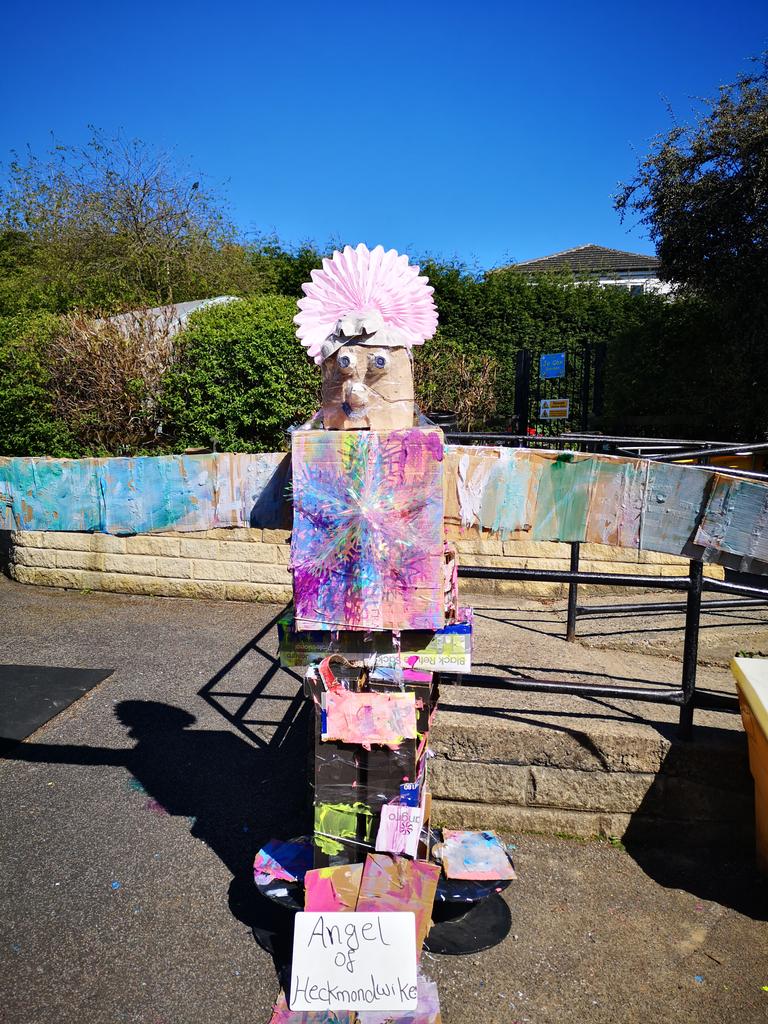 Year 1 have had a day of sculpture today.
Here is the fabulous 'Angel of Heckmondwike'