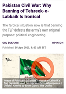 Then ‘endorsement’ of this discourse by the Indian lobby in Pak makes the purpose of this entire disinformation campaign evident. By linking TLP protests with religious extremism, referring Lashkar e Taiba and contextualizing it with FATF’s grey list –Purpose is crystal clear.