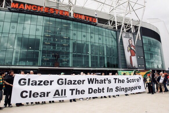 The figures are damning. The Glazers bought Manchester United on debt with a personal stake of around just £200m. They currently own 80% of the club, which is now worth billions. #GlazersOut