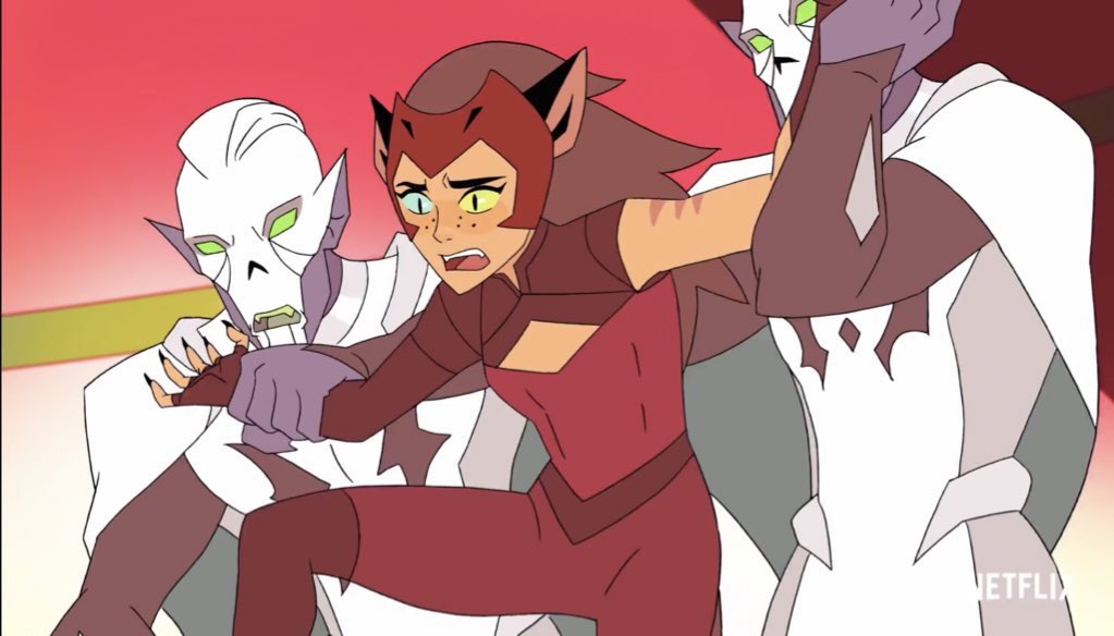 But the biggest difference between SW and Catra's sacrifice? Catra wasn't done. After everything that had happened, Catra still had someone who was fighting for her, Adora. Catra didn't know it yet, which makes her saving of Glimmer that much more powerful.
