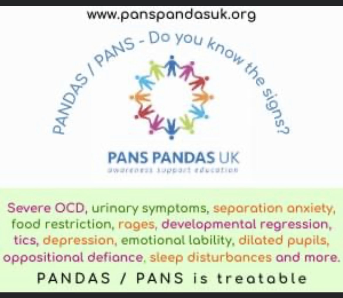 Miss_L_M_Kelly's tweet photo. #pandas is caused by an autoimmune response to a strep infection in the body causing inflammation in certain areas of the brain. 
Often goes misdiagnosed or untreated, causing long term damage. 
Know the signs! #panspandashour #panspandasuk https://t.co/LkQ1wYSANK