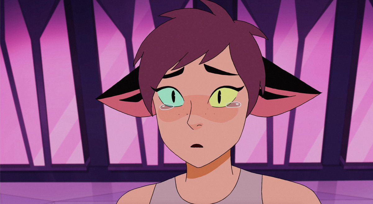 The moment with Entrapta is very crucial for Catra's redemption. You see her struggle to find the words but Entrapta understands and accepts her apology. Catra's face shows how shocked she is that more than just Adora is willing to forgive her. It gives her hope.