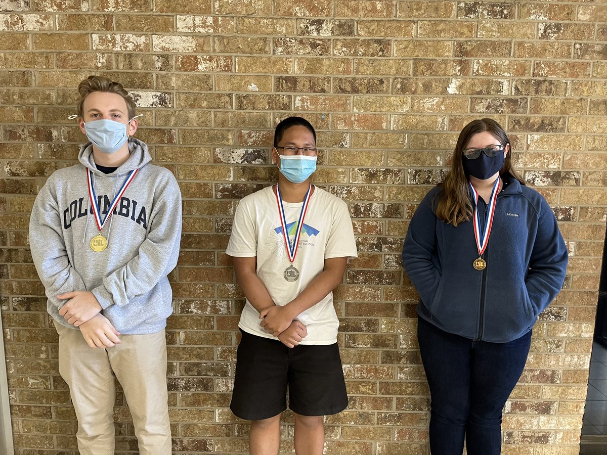 HighUil's tweet photo. Hooray for our UIL Regional medalists: Stuart Beal 1st place ready writing, Nio Ajero 2nd place number sense, Nyssa Galatas 5th place social studies. Looking forward to state! https://t.co/0WaSDpj1Hu