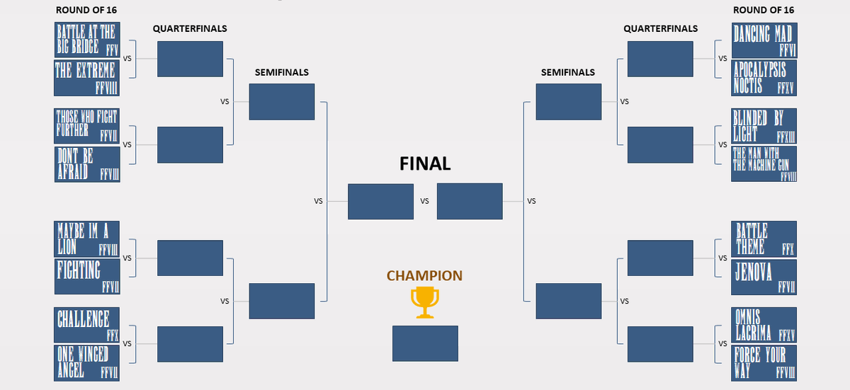 FF_Battles's tweet photo. It's playoffs time!
Let's see what happens with these battle theme battles, there are certainly some tough choices ahead!

⚔️🎵⚔️🎵 https://t.co/wu12HEd6qP