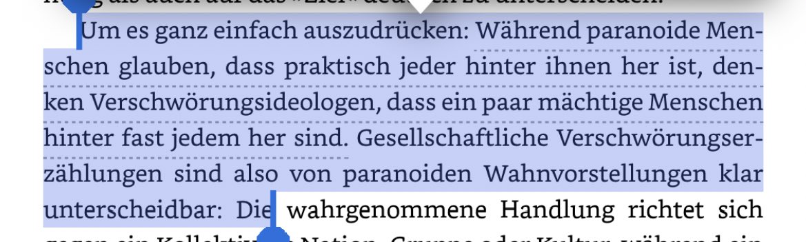 Genausowenig nützt die so oft vorkommende Pathologisierung con Verschwörungsglauben als „paranoid“ oder „verrückt“ - auch die ist einfach falsch, wie  @pia_lamberty und  @kattascha zeigen: