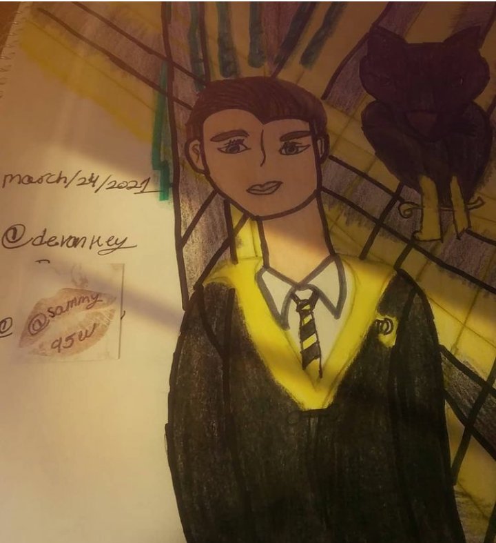 95Andreao's tweet image. My 1 tray #drawing #devankey #fanart #artworks #art #follwe4folle #flowers #foryourpage❤️ #fypage #harrypotter #hufflepuff