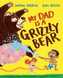 MY DAD IS A GRIZZLY BEAR -  @SwapnaHaddow  @DapsDraws A beautiful picture book about a boy who....suspects his dad is a grizzly bear!Publishes April 29th£5.99 reduced from £6.99 https://www.anewchapterbooks.com/store/My-Dad-Is-A-Grizzly-Bear-PRE-ORDER-p347859498