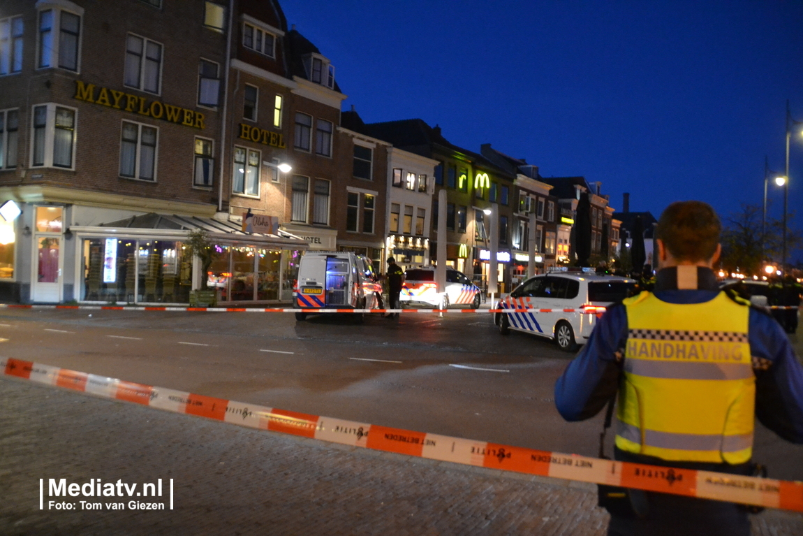 Melding politie Beestenmarkt Leiden inzake verdachte is aangehouden