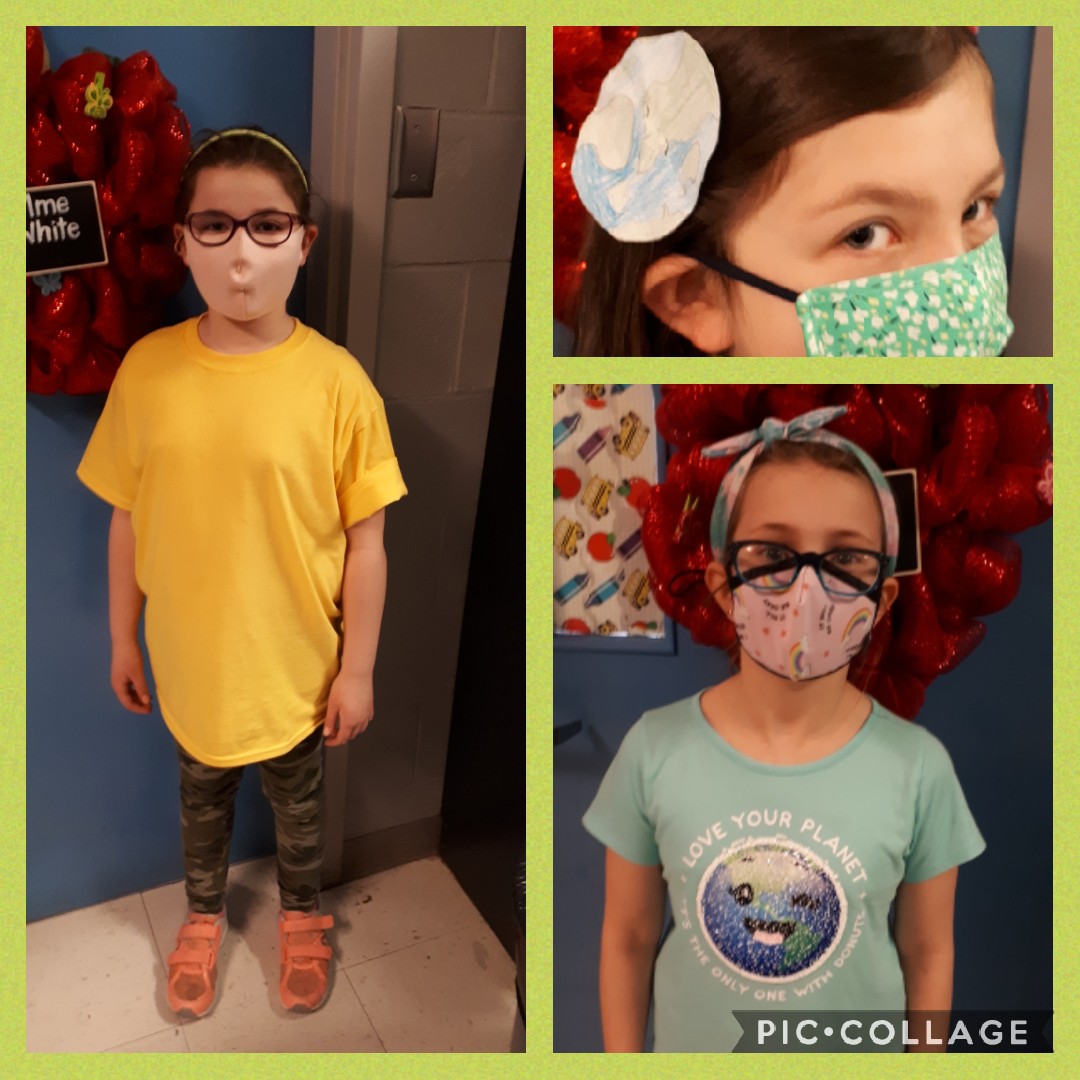 MadameWhite97's tweet image. Wearing Earth colors to show our love and appreciation for our beautiful planet 🌎💙💚💛 Love your cute handmade Earth hair decoration H! Bravo et merci les amies! #lovetheearth #EarthDayvibes #EarthDay2021 #TERIproud 💙🐯🧡 @Topsail_Elem