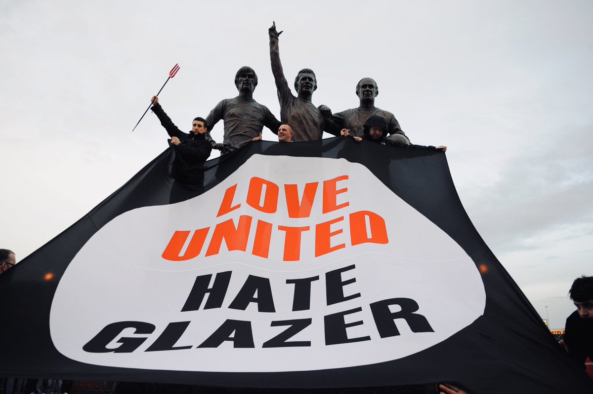 Manchester United are falling behind on and off the pitch. The average spend on refurbishments across all of the club's properties - Old Trafford, Carrington and The Cliff - is just an average of £3.7m per year - the majority of that being spent in hospitality. #GlazersOut