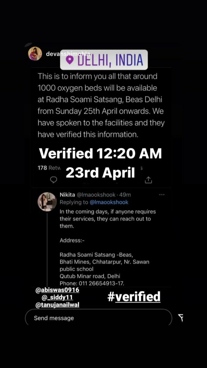 Verified by 23rd April. For Delhi specifically.