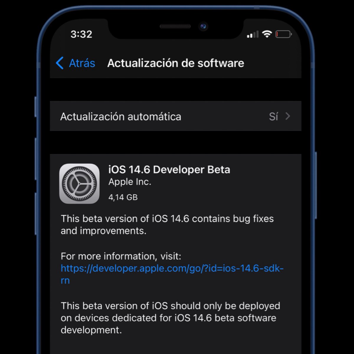 ZonaAppleWorld's tweet image. 🚨Apple acaba de lanzar la primera Beta iOS 14.6 para Desarrolladores #iOS146DevBeta1 #iPhone