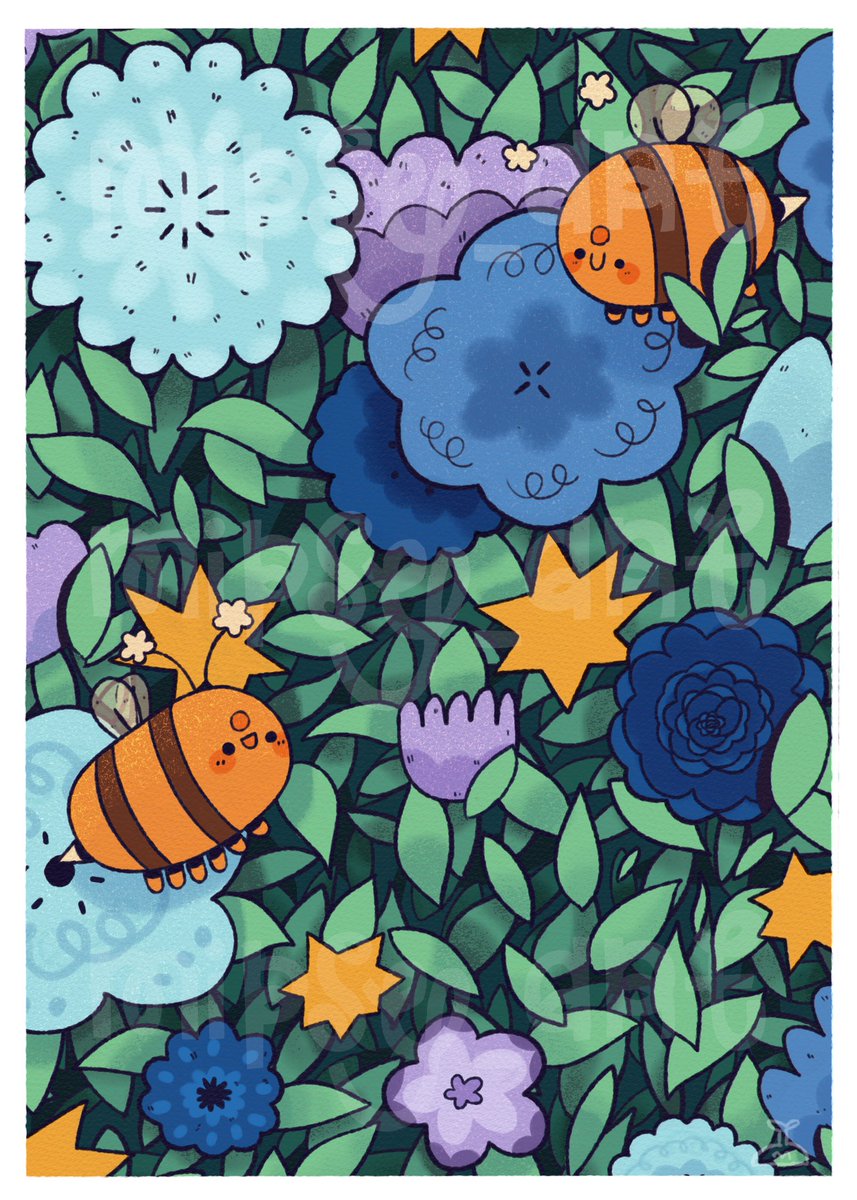 JustMips's tweet image. I finally finished a painting, but I wanted a digital version with more detail, so here’s the digital one! I use @Procreate ! #art #digitalart #illustration #kidfriendly #fatbees