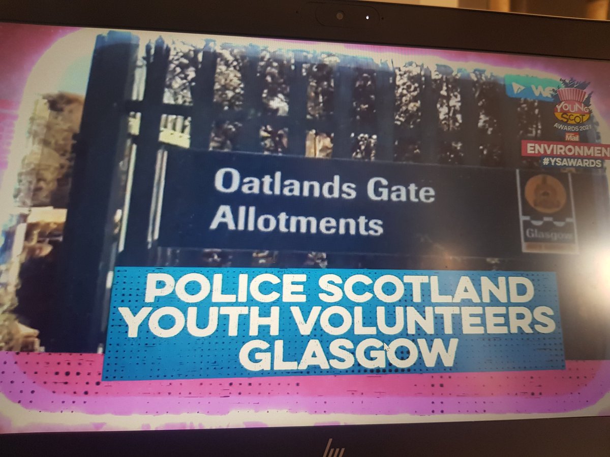 So proud of our wee team at #PSYV 🤗 environment finalists at the @YoungScot awards ceremony for all their dedication and hard work at the Oatlands allotments....regardless of the weather 🥶☔🥰 roll on 2022 to go along to the award night lol