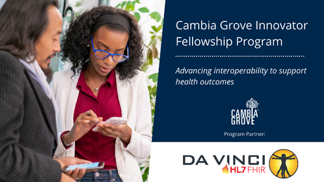 The #HL7 #davinciproject has partnered with @CambiaGrove for the 2021 Innovator Fellowship, where participants will showcase the value of data #interoperability in #healthcare and accelerate its adoption. Apply by April 30: bit.ly/2Pe4tCR