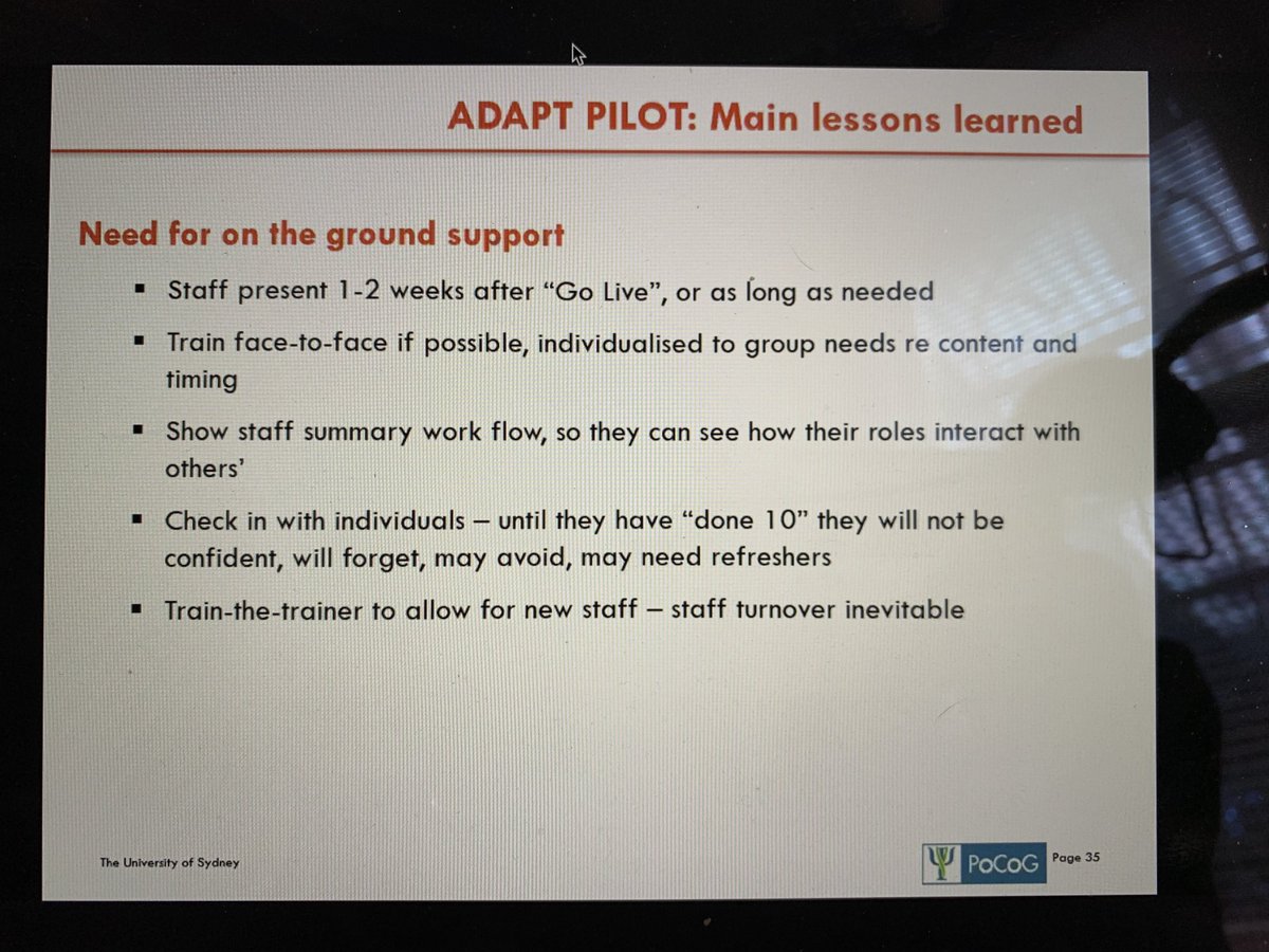 Qualitative data critical to modify and adapt the implementation of a clinical pathway intervention. 👏Understanding local context and values critical. ⁦<a href="/Joanne472/">A/Prof Jo Shaw</a>⁩ #impscifit ⁦<a href="/ImplementSciCoP/">ImpSciCommunity</a>⁩ ⁦<a href="/SHPartners/">Sydney Health Partners</a>⁩