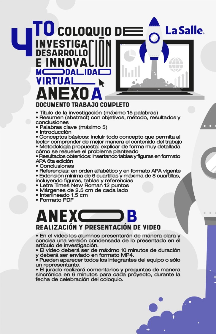 LaSalleP's tweet photo. ❗CONVOCATORIA❗
🔸 #Bachillerato 🔸#Licenciatura 🔸 #Posgrado 
𝟰° 𝗖𝗼𝗹𝗼𝗾𝘂𝗶𝗼 𝗱𝗲 𝗶𝗻𝘃𝗲𝘀𝘁𝗶𝗴𝗮𝗰𝗶𝗼́𝗻 𝗲 𝗶𝗻𝗻𝗼𝘃𝗮𝗰𝗶𝗼́𝗻 
💻𝑀𝑜𝑑𝑎𝑙𝑖𝑑𝑎𝑑 𝑣𝑖𝑟𝑡𝑢𝑎𝑙 
Dudas e inscripciones: 
📧 investigacion@lasallep.edu.mx
📲771-795-5161
Consulta las bases 👇 https://t.co/2dRZwO5BpS