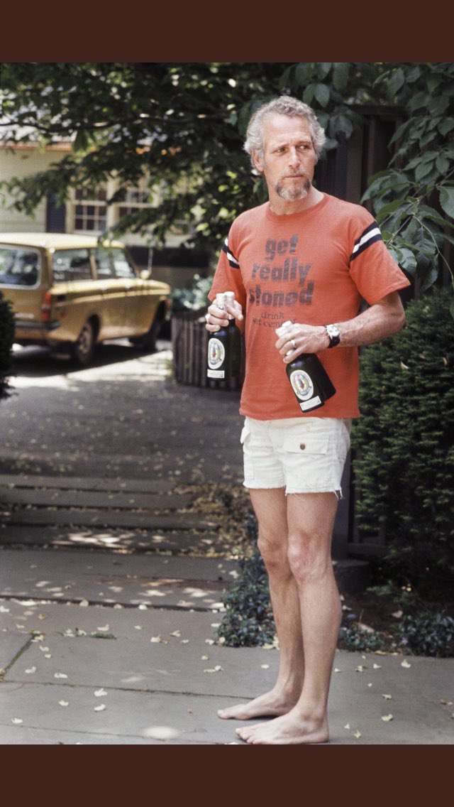 midwestroads's tweet photo. Paul Newman with beers and Volvo 240.  Looks to be the same as my old ‘79 Carlsbad yellow wagon. #drinkbeer https://t.co/zIjfcn8x08