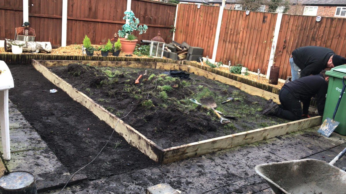 NewtonsGL's tweet photo. Another artificial turfing job with paving done adding on from what we did last summer for a customer. Once again customer very happy 😬🍃 https://t.co/kK12lETutO