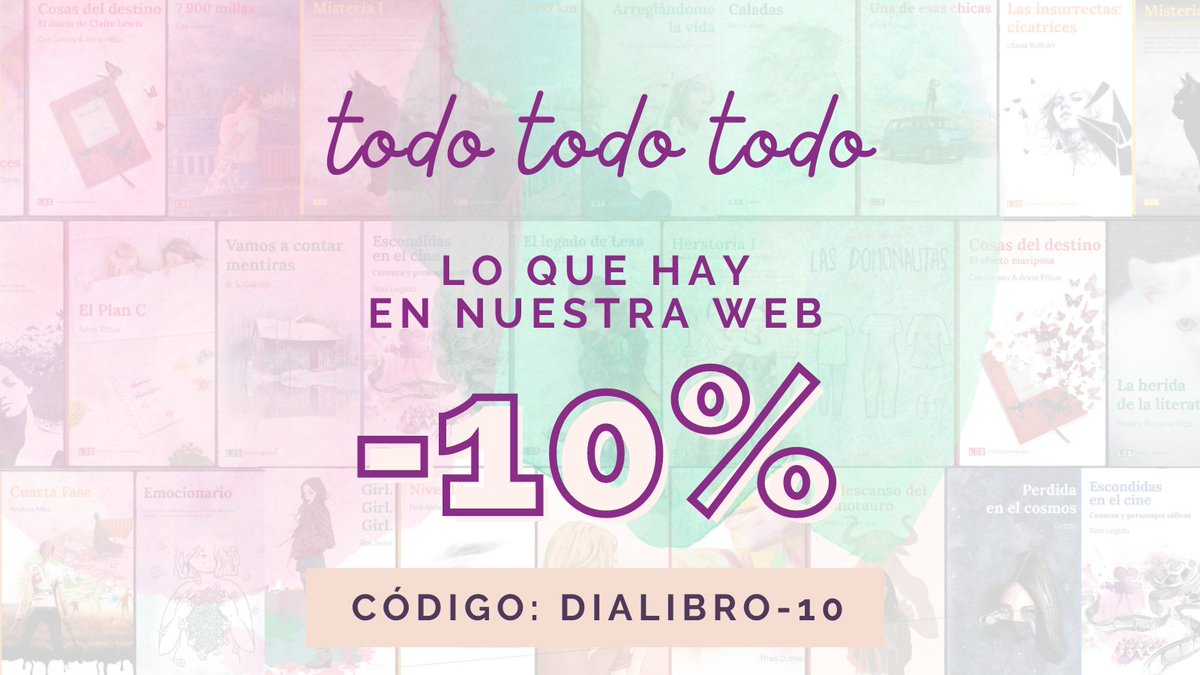 LESeditorial's tweet photo. Todo todo todo. Nos hemos venido arriba por el #DiaDelLibro: toda nuestra web con un 10 % de descuento. Desde ya mismo a las doce de la noche. https://t.co/NCphYSsxnl