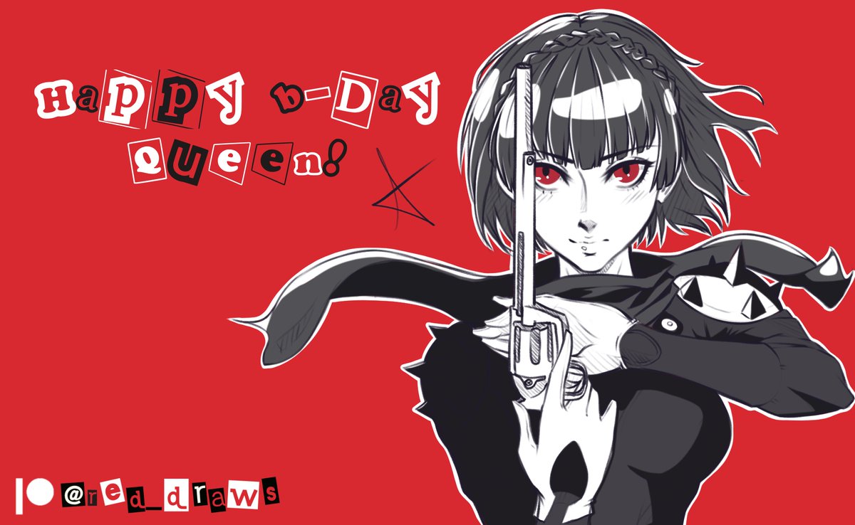 Aric Red Commissions Closed S Tweet Happy Birthday Queen 新島真生誕祭21 ペルソナ5 P5r P5s Makotoniijima Persona5 Trendsmap