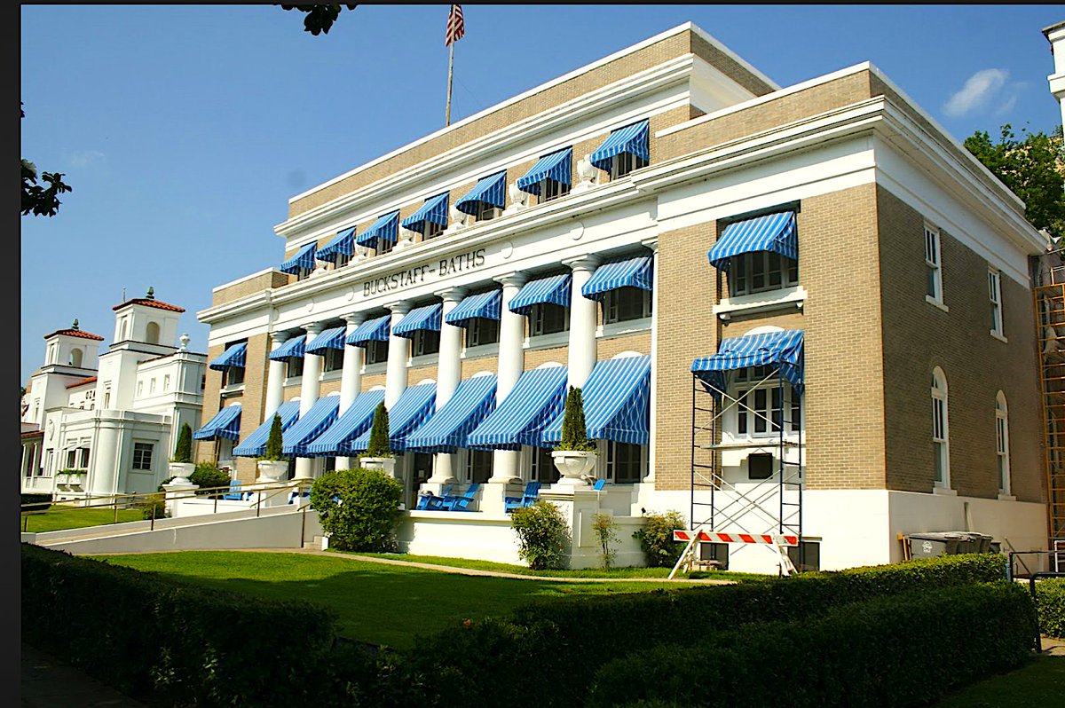 Bathhouse Row Hot Springs AR. The 1st national protected resource (Pres Jackson 1832) Sacred to the Indians "Valley of Vapors" "The water so sterile scientists store rocks hauled back from moon in it" huh?Controlled by U.S. Govt ? Mercury rubs, Violet Ray, Electric Stimulation