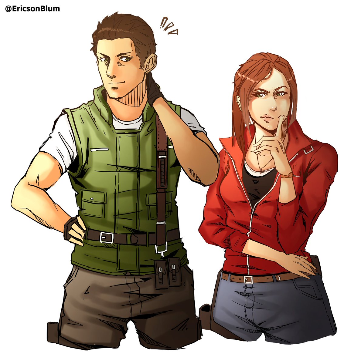Chris and Claire Redfield! #ResidentEvil #REBH25th