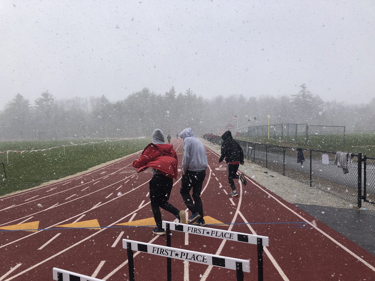 Spring #trackandfield in New Hampshire. 🤷‍♂️