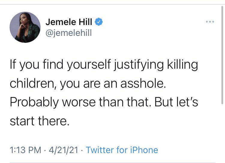 Lots of activists jumped on the cause -facts be damned- to push the narrative.It’s intellectually disingenuous to conflate killing an unarmed civilian & an armed one threatening bodily harm.When’d that become controversial,  @jemelehill,  @JamilSmith,  @shannonrwatts,  @RBReich?