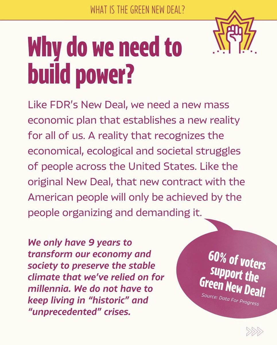 The  #GreenNewDeal isn't one piece of legislation it's a governing framework to fight the climate crisis and create millions of jobs.With just one piece of legislation like the CCC ,we can employ 1.5 million people at at least $15 and hour with healthcare.