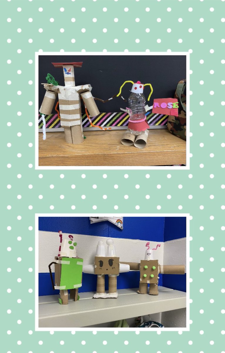 carynruno's tweet photo. Happy Earth Day! π My 3rd and 4th graders were busy this week making Trashbots. We turned trash into a treasure. #smithschool #stem @sd129 https://t.co/MpId6gftxh