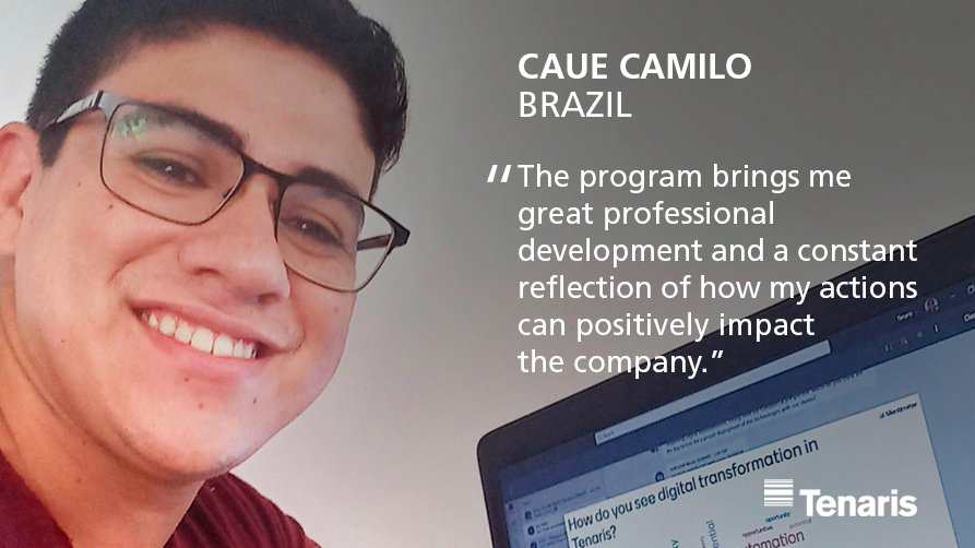 Tenaris's tweet photo. What is life like as a Global Trainee in Tenaris? See what Lucas, Alma and Caue said during the induction camp, happening virtually right now.
To learn more about development opportunities at Tenaris, visit: https://t.co/WD5ohZCp26
#VirtualTUIC #LearnDevelopGrow https://t.co/JNsGO1haWY