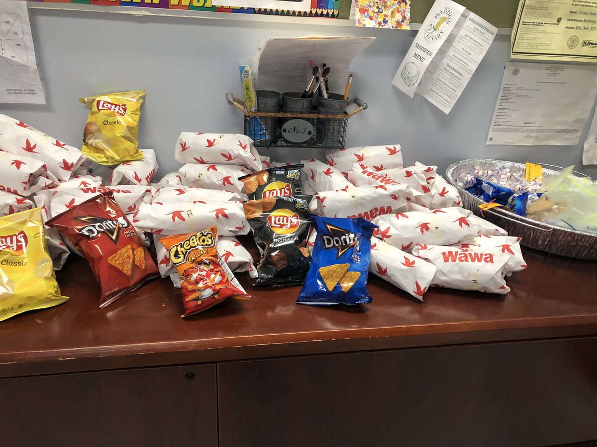 Kindness and appreciation felt at Tatem school today.  The staff was treated to a special Wawa luncheon &amp; delicious treats given by two of our wonderful students grandparents. Thank you!!! #bekind #tatemtweets #collsedu