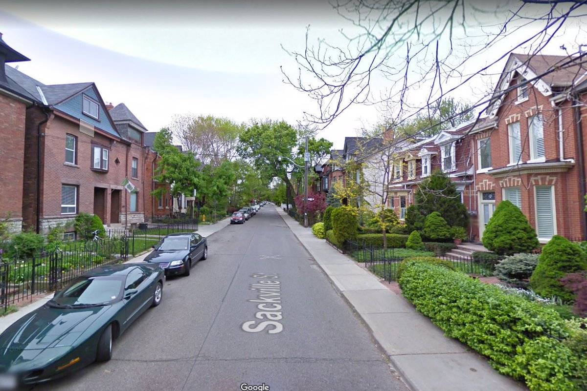 A lot of big trees have been lost over the years, and the front landscaping has sure changed, but the houses pretty much seem to all remain.