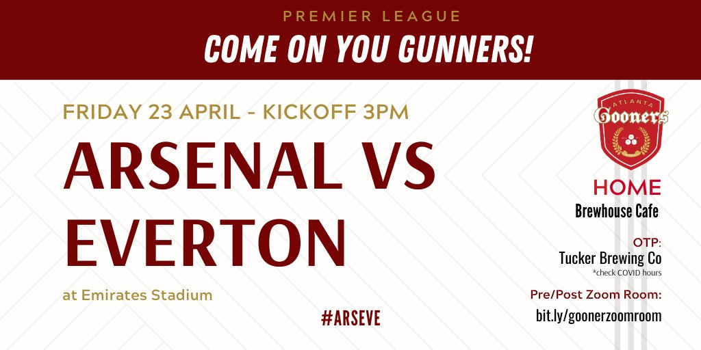 Kickoff at 3pm tomorrow!  Meet you <a href="/Brewhouse_Cafe/">Brewhouse Cafe</a> for the game and beers. #gooners #arsenal