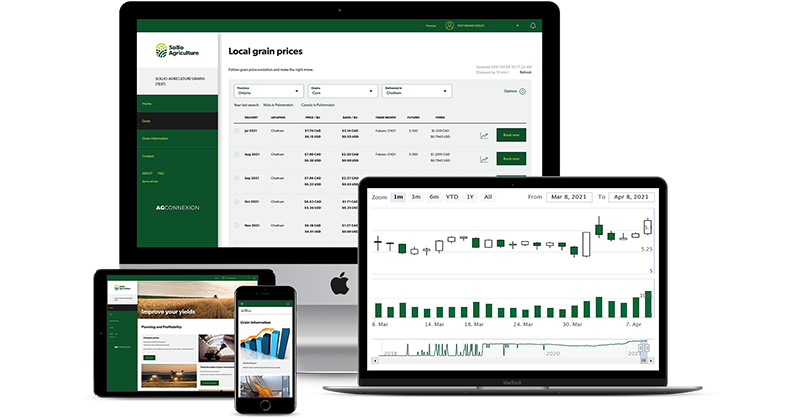 With the AgConnexion Grain Portal, you can: 

👉 Compare grain prices
👉 Check market reports
👉 Announce your intent to sell
👉 Track your transactions

Questions about the platform? Contact your expert!