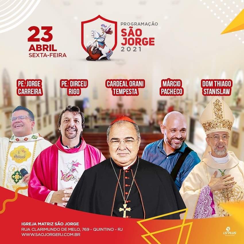 RiodeNojeira's tweet photo. *OBS IGREJA FECHADA PARA DEVOTOS. NÃO PERCA SEU TEMPO.
SALVE SÃO JORGE!!!
Programação do dia 23 de abril de 2021 na Igreja Matriz de São Jorge, Quintino - RJ.
#igrejamatrizsãojorgerj #saojorgerj #saojorge #rj #quintino #lsplus https://t.co/UiaGOsIRU0