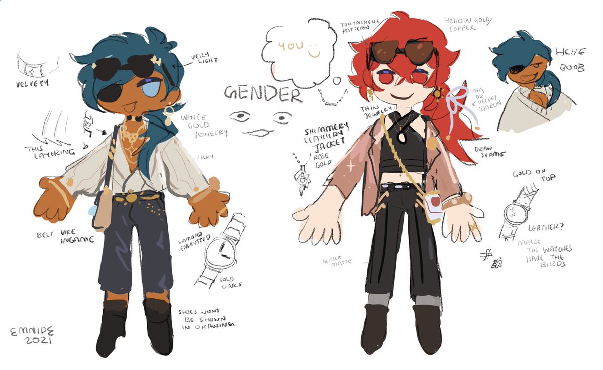 are they gender enough?? im trying to design outfits that make you so gender 