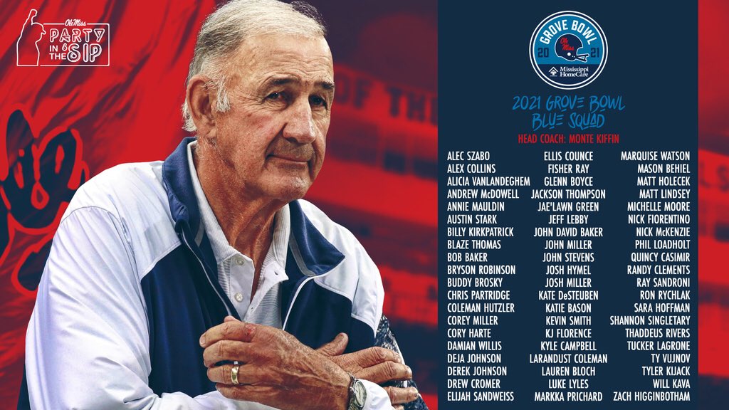 OleMissFB's tweet photo. The legendary &amp; Twitterless Monte Kiffin will be the head man for the 🔵 squad. https://t.co/6f7z942rZH