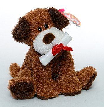 beaniebabybot's tweet photo. Honor Roll the dog (with &amp; without cap).
Birthday: April 22, 2007.
“A celebration is drawing near
Let’s all gather ‘round and cheer
I’ll move my tassel to the right
My future certainly seems bright !” https://t.co/AzaBUa0YAS