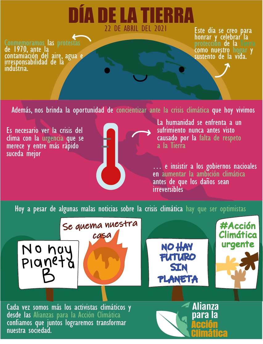 Sumemos esfuerzos para retroceder los daños que le hemos hecho a nuestro hogar. 🌏🎉

#DiaDeLaTierra #CrisisClimatica #EarthDay #AmbiciónClimática #CumbreDeLideres