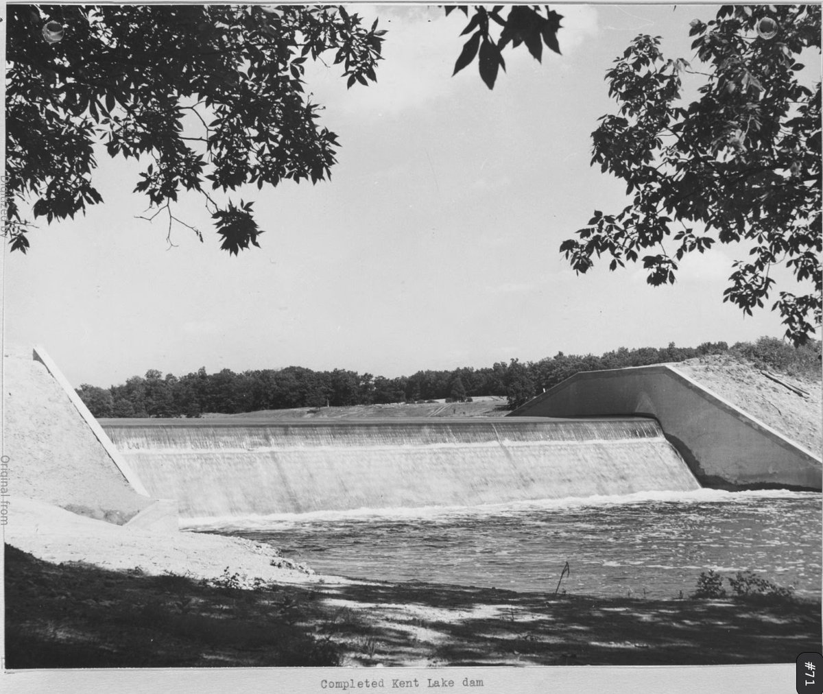 The first park the authority successfully opened in 1947 was Kensington Metropark 33 miles from Downtown at the intersection of Grand River Ave. and the Huron River. A dam was constructed that enlarged the lake to its size today. The park was expanded again in the mid 50s