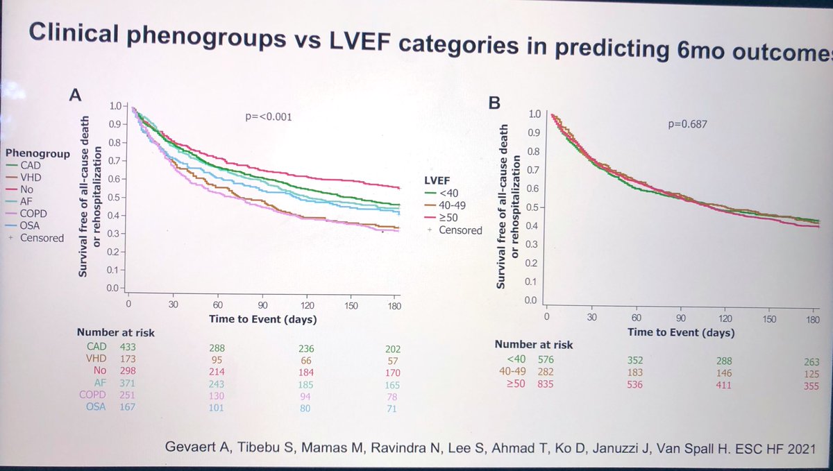 hvanspall's tweet image. #RiskPrediction in #HF often requires input of multiple variables, impractical. We derived / validated simple, practical risk tools for point of care use. 
🏩 onlinelibrary.wiley.com/doi/10.1002/eh…
@AndreasGevaert to present how phenogroups can separate outcomes better than #EF at #ACC. #AI
