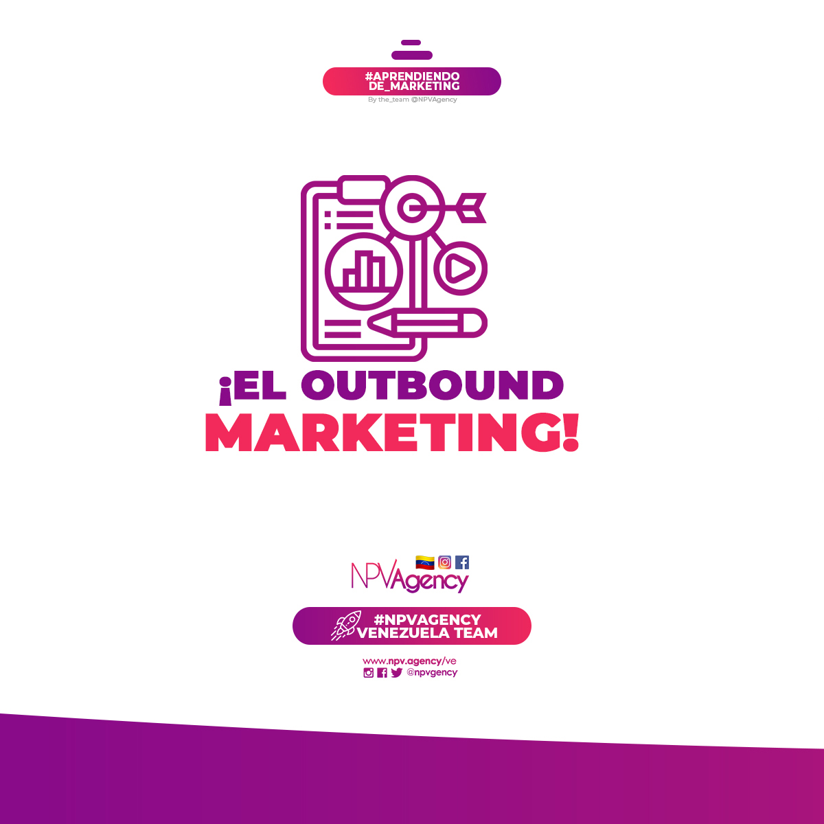 npvagency's tweet photo. ✅El Outbound Marketing🚀 ⁣
⁣
👉Es el conjunto de estrategias de comunicación empleadas por una 🏢empresa para generar oportunidades de negocio💰 de manera directa.⁣
⁣
Mostrando el 📌valor de sus productos y servicios🛒 y convenciendo a que una persona tome la decisión🛍️... https://t.co/ranc22W9BG